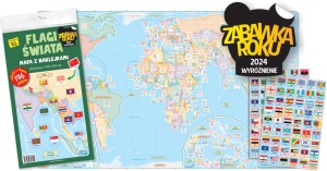 FLAGI ŚWIATA. MAPA Z NAKLEJKAMI, PRACA ZBIOROWA