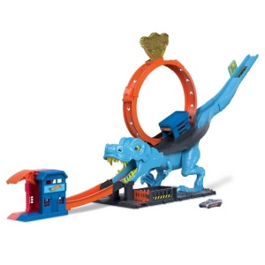 HOT WHEELS CITY PĘTLA T-REXA ZESTAW, MATTEL