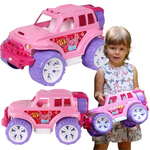 Pojazd SUV różowo-fioletowy, Technok