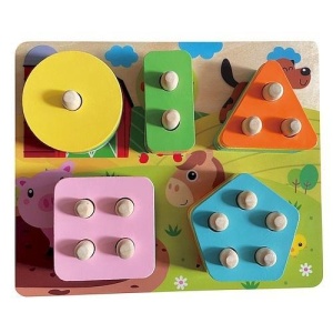 UKŁADANKA DREWNIANA KSZTAŁTY, SMILY PLAY