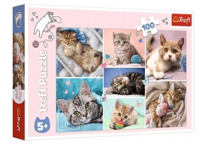 PUZZLE 100 W KOCIM ŚWIECIE TREFL, TREFL