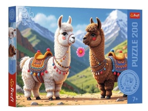 PUZZLE 200 KOLOROWE LAMY RODZINA TREFLIKÓW TREFL