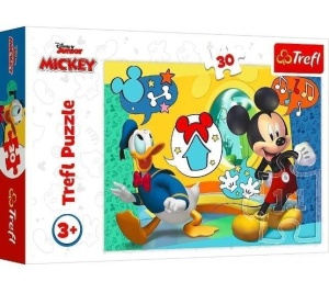 PUZZLE 30 MYSZKA MIKI I WESOŁY DOMEK TREFL, TREFL