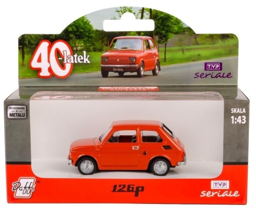 Fiat 126P czterdziestolatek czerwony, Daffi