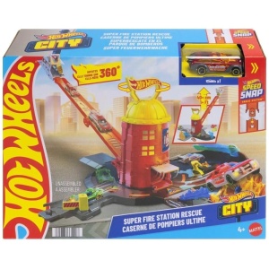 HOT WHEELS CITY SUPER REMIZA STRAŻACKA, MATTEL