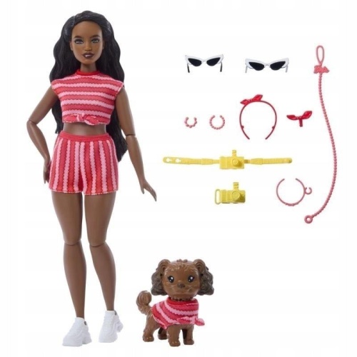 Barbie Jednakowa stylizacja Lalka i piesek - Paski