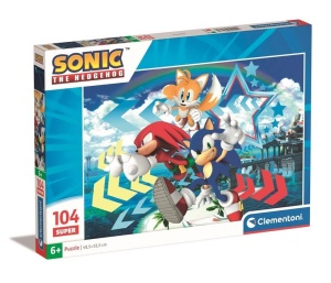 PUZZLE 104 SUPER KOLOR SONIC, CLEMENTONI