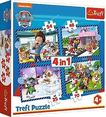 Puzzle 4w1 Psie sprawy, Trefl