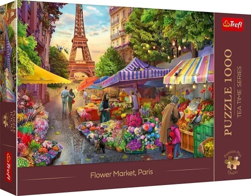 Puzzle 1000 Targ kwiatowy, Paryż TREFL, Trefl
