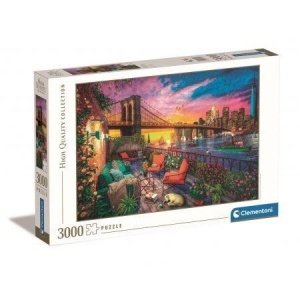 PUZZLE 3000 MANHATTAN BALCONY SUNSET, CLEMENTONI