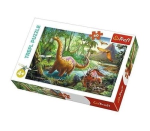 PUZZLE 60 WĘDRÓWKA DINOZAURÓW TREFL, TREFL