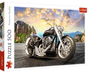 PUZZLE 500 CZARNY MOTOCYKL TREFL, TREFL