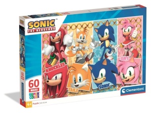 PUZZLE 60 MAXI SUPER KOLOR SONIC, CLEMENTONI