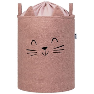 KOSZ NA ZABAWKI KOTEK RÓŻOWTY XL, SIPO