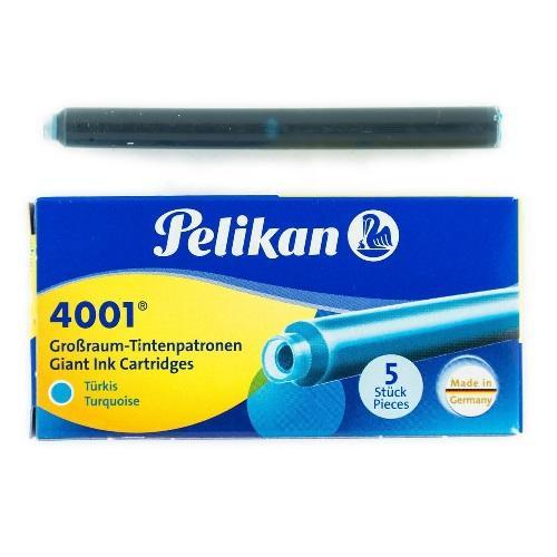Naboje atramentowe długie 5szt turkusowe, PELIKAN