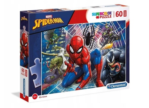 Puzzle 60 Maxi Super kolor Spiderman, Clementoni