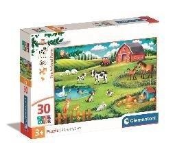 PUZZLE 30 SUPER KOLOR THE ANIMAL FARM, CLEMENTONI