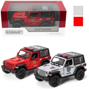 JEEP WRANGLER POLICJA STRAŻ 1:34, KINSMART