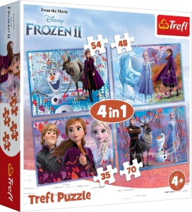 PUZZLE 4W1 PODRÓŻ W NIEZNANE TREFL, TREFL