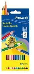KREDKI DREWNIANE K 12 KOLORÓW BL, PELIKAN