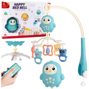 KARUZELA DO ŁÓŻECZKA Z LAMPKĄ GRZECHOTKI MISIE