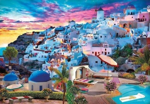 Puzzle 500 Compact Greece View, Clementoni