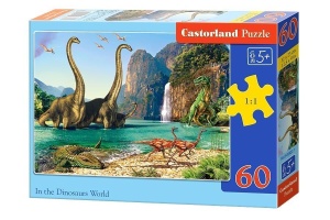 PUZZLE 60 ŚWIAT DINOZAURÓW CASTOR, CASTORLAND