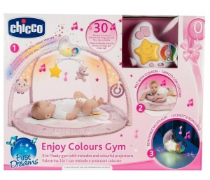 MATA DLA NIEMOWLAKA 3W1 ENJOY COLORS GYM RÓŻOWA