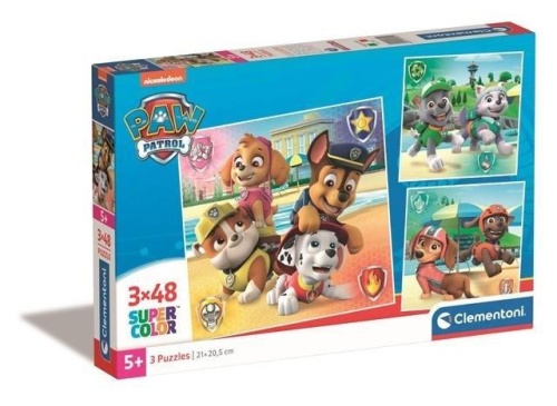 Puzzle 3x48 Super Kolor Psi Patrol, Clementoni