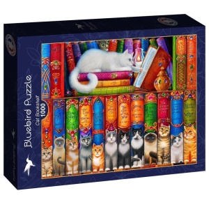 PUZZLE 1000 KOCIA BIBLIOTEKA, BLUEBIRD PUZZLE