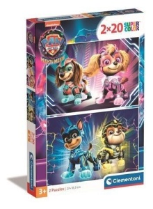 PUZZLE 2X20 SUPER KOLOR PSI PATROL, CLEMENTONI