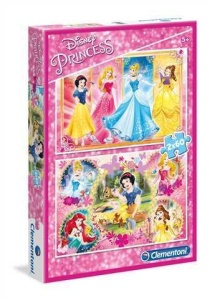 PUZZLE 2X60 PRINCESS, CLEMENTONI