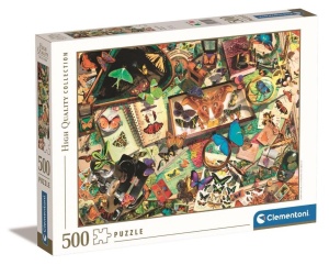 PUZZLE 500 HQ THE BUTTERFLY COLLECTOR, CLEMENTONI