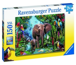 PUZZLE 150 SŁONIE W DŻUNGLI XXL, RAVENSBURGER