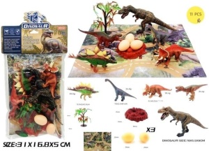 ZESTAW DINOZAURÓW Z JAJKIEM I MATĄ, MERKPOL