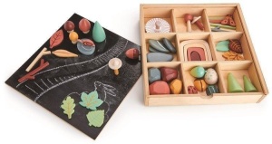 SKRZYNKA KREATYWNA DREWNIANA - LEŚNE SKARBY