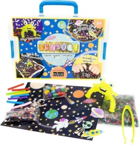 PIASEK KINETYCZNY W SKRZYNCE SENSORY KOSMOS