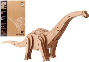 PUZZLE DREWNIANE 3D DINOZAUR DIPLODOUKUS, PRO KIDS