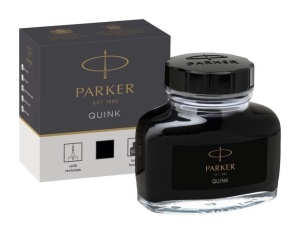 ATRAMENT QUINK W BUTELCE CZARNY, PARKER