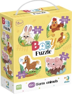 BABY PUZZLE 4W1 ZWIERZĘTA Z GOSPODARSTWA, DODO