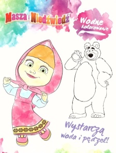 MASZA I NIEDŹWIEDŹ. WODNE KOLOROWANIE