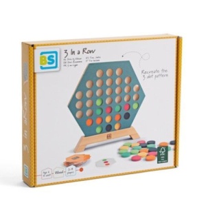 DREWNIANA GRA 3 W RZĘDZIE, BS TOYS