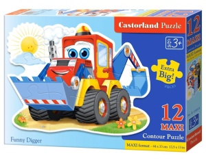 PUZZLE 12 MAXI - WESOŁA KOPARKA CASTOR, CASTORLAND