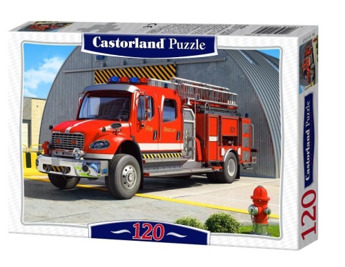 Puzzle 120 Wóz strażacki CASTOR, Castorland