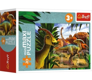 PUZZLE 20 MINIMAXI POZNAJ ŚWIAT DINOZAURÓW 2 TREFL