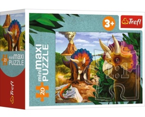 PUZZLE 20 MINIMAXI POZNAJ ŚWIAT DINOZAURÓW 4 TREFL
