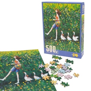 PUZZLE DZIEWCZYNA Z GĄSKAMI 500 ELEMENTÓW, ASKATO