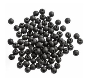 KORALIKI DREWNIANE 10MM 100SZT MATOWA CZERŃ