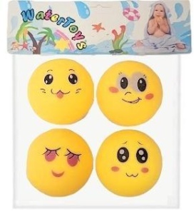PIŁKI MIĘKKIE GUMOWE DO KĄPANIA 4SZT, MERKPOL