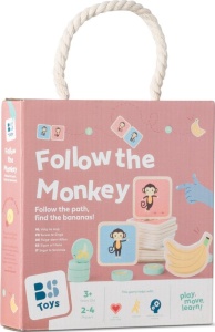 ŚLEDŹ MAŁPKĘ - ZABAWKA ZRĘCZNOŚCIOWA EDU DREWNIANA